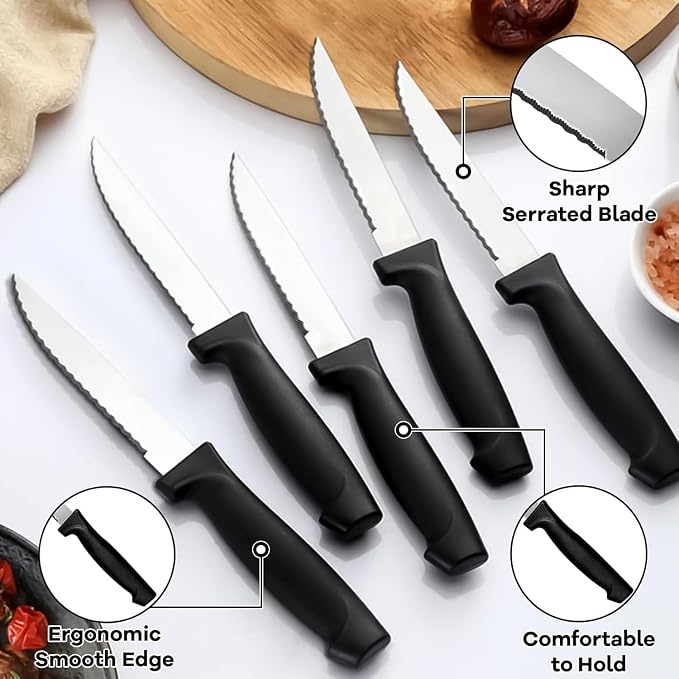 Pleafind 73-Piece Silverware Set with Organizer - Heavy Duty Stainless Steel Flatware Set Service for 12, Cutlery Utensil Sets with Steak Knives, Tableware Set for Home Restaurant, Dishwasher Safe