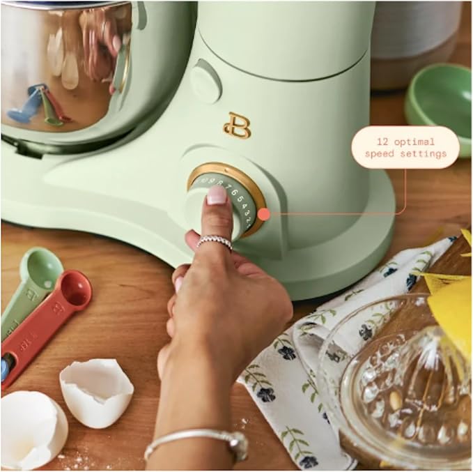 3.5 Qt Stand Mixer, with Flat Beater, Dough Hook, Whisk (Sage Green)