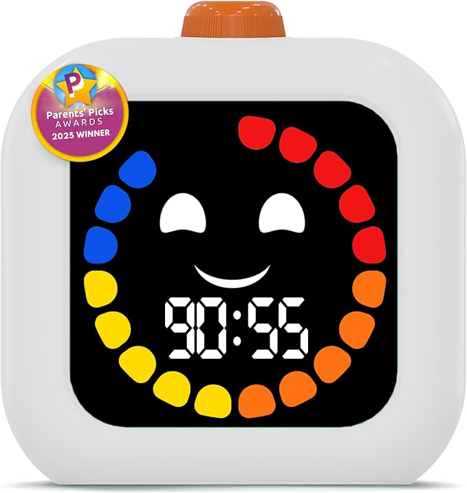 Digital Visual Timer for Kids - Calmer Routines & Transitions | Silent, Rechargeable, 99-Min Clock, Alarm, Countdown & Count-up; For Classroom, Home & Therapy - Builds Focus & Independence