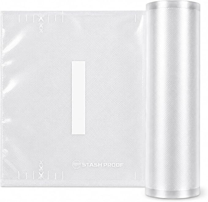 Vacuum Seal Rolls 11" x 50' 2 Pack (100 Feet Total) (Clear and Clear) 5.5 Mil - BPA Free Commerical Grade Food Saver for Storage, Sous Vide, and Meal Prep Sealer Bag
