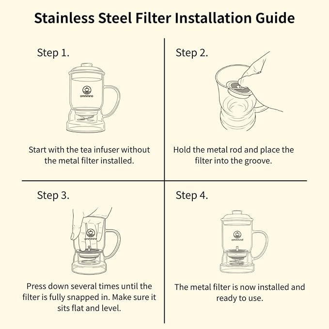 Glass Tea Infuser, Easy Drain for Loose Leaf, 15.2 oz, Ocean Blue | Fits rims under 3.15 in; set on mug to drain, lift to stop, helps limit bitterness. Dishwasher safe, tea bags, herbs, coffee