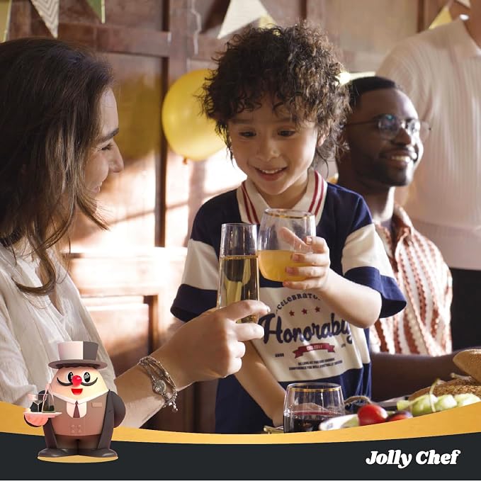 JOLLY CHEF 24 Pack 9 oz Stemless Plastic Champagne Flutes Gold Rim Glasses | Disposable Plastic Toasting Glasses Shatterproof Recyclable, Disposable Unbreakable Drinkware for Party, Wedding, Birthday