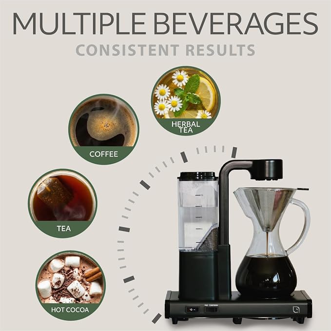 WILLOW 10 Cup Drip Coffee Maker, Automatic Pour Over Coffee Maker with Glass Carafe and Auto Shut-Off Feature, Suitable for Hot & Iced Coffee, ECO Coffee Machine made with 99% PC Recycled Plastics