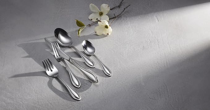 Oneida American Harmony Dinner Forks Silverware Set for 4, Flatware | mirror finish, dishwasher safe | cutlery set for kitchen and dining, utensil set, heavy duty, kitchen essentials