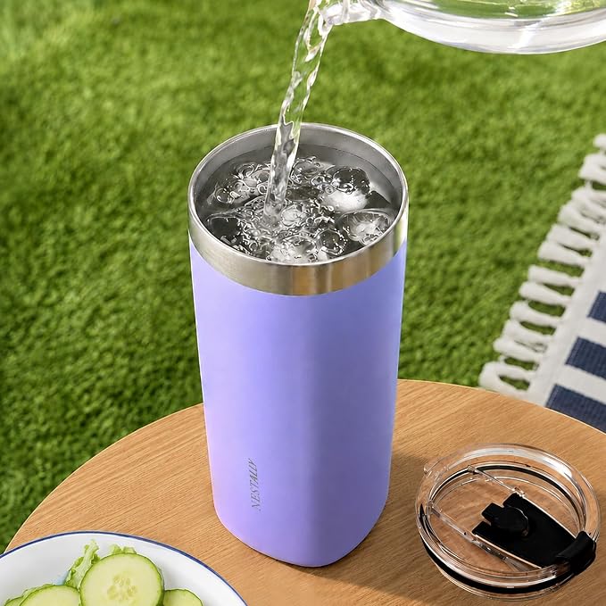 NESTALLY Crafted 20oz Insulated Coffee Tumbler with Lid,Lavender | Stainless Steel Double Wall Vacuum, BPA Free,Travel Coffee Mug Keeping Drink Cold & Hot,Gifts for Women Men Her Him