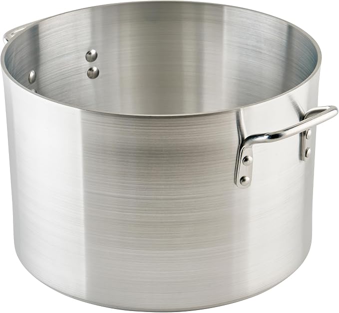 Winco 20 qt Elemental Aluminum Sauce Pot | Great for Sauces, Soups, Stocks and Batch Cooking