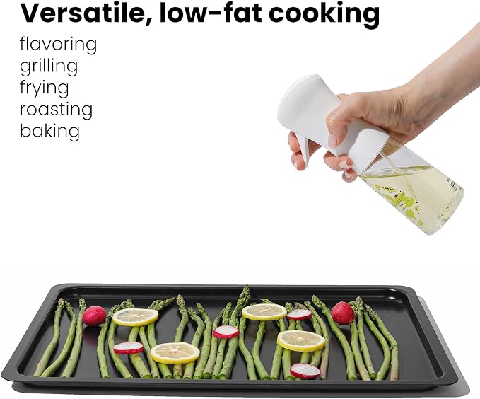 oil spray PET bottle 200ml Upgraded Version.Fine Mist Spray Bottle for Air Fryer, Olive Oil, Avocado Oil, Healthy Nonstick Frying, Commercial & Home Kitchen Use　(PS601-200ml 2Pc)