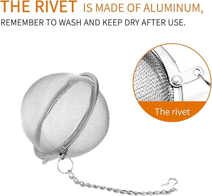 2pcs Stainless Steel Mesh Tea Ball 2.7 inches Tea Strainers | Teas Infuser Strainer Filters for Teas