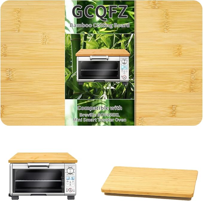 Cutting Board Compatible with Breville BOV450XL & BOV650XL Compact Mini Oven, Heat Resistant Non-Skid Silicone Feet, Creates Storage Space, Protects Cabinets