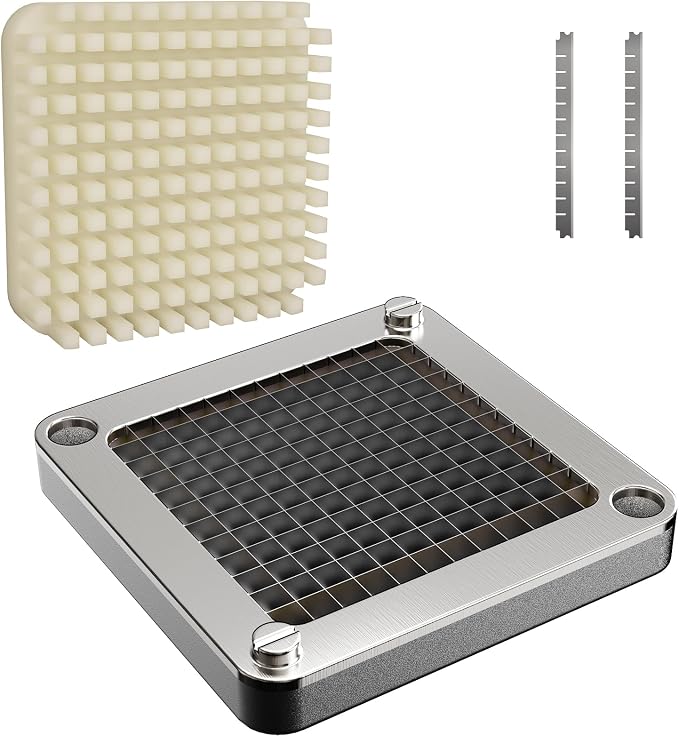 1/4" Vegetable Chopper Blade Replacement, Food-Grade 304 Stainless Steel Dicer Blade for Commercial Vegetable Chopper, Sharp & Durable French Fry Cutter Blade, Easy Clean, Fits Most Chopper Models
