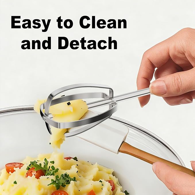 Camic Electric Hand Mixer with 9 Speeds, Powerful Motor, Cordless Hand Mixer with Whisk, Dough Hook and Mixing Rod for Whipping Eggs, Cream, Butter, Jam, Kneading Dough and Blending (White+Black)
