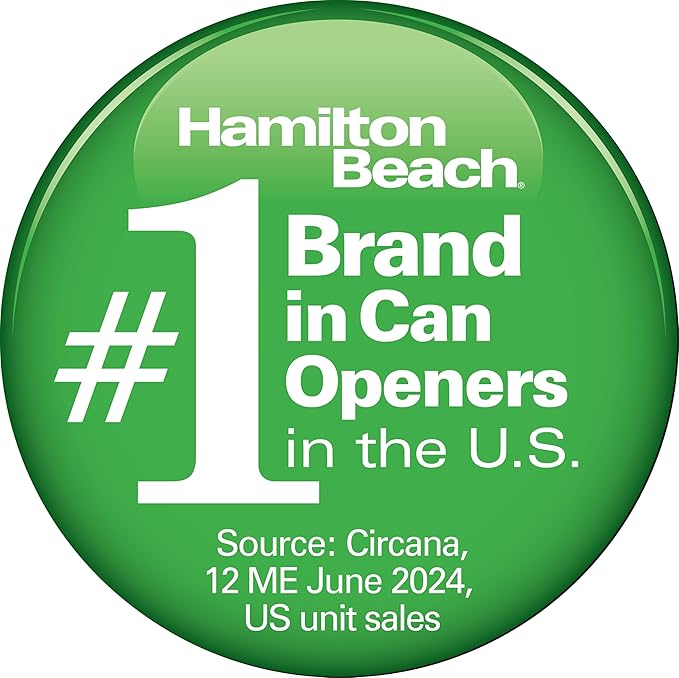 Hamilton Beach OpenStation Electric Automatic Can Opener for Kitchen with Multi Tool and Bottle and Jar Opening Tools,Auto Shutoff,Cord Storage,Sure Cut Technology,Stainless Steel (76382) (Pack of 2)