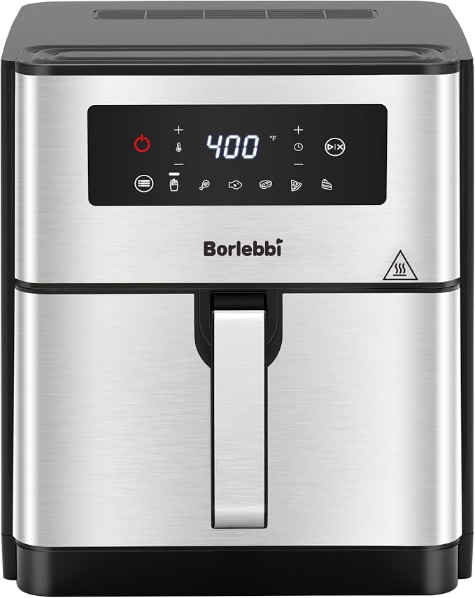 Air Fryer, 10 Quart Large Air Fryer with 6 Cooking Functions, 1700W | 10 Quart Capacity, 1700W Power, 6 Cooking Functions, 400°F Temp Controls in 5° Increments, Nonstick Dishwasher-Safe Parts