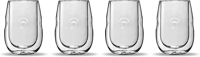 Ozeri Moderna Artisan Series Double Wall Insulated 10 oz Wine Glasses