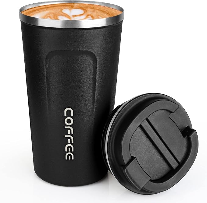 MOMSIV 17oz Travel Coffee Mug, Insulated Coffee Cup with Leakproof Lid | 6-Hour Heat Retention, 360°Leak proof, Vacuum Stainless Steel Double Walled, BPA-free, Reusable And To Go Coffee Mug
