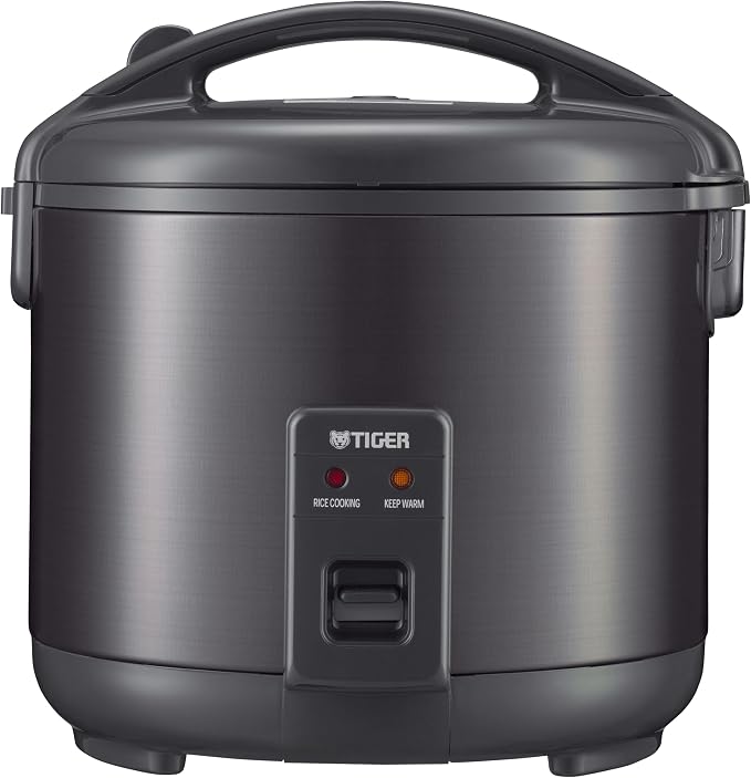Tiger JNP-S18U-KY 10 Cup Capacity Rice Cooker with Non-Stick Inner Pot, Retractable Power Cord, and Keep Warm up to 12 hours, Black