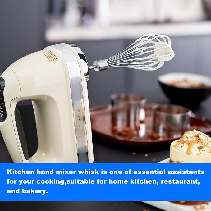 Kitchen Hand Mixer Whisk Attachments FOR KitchenAid Whisk KHMPW,KHM512BM | Replacement KitchenAid Whisk KHM2B, AP5644233, KHM3, KHM5,W10720799 Kitchenaid Egg Beater - 2 Pack