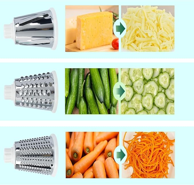 Cheese Grater with Handle,Multifunctional Rotary Cheese Grater | Kitchen Cheese Shredder Can Easily Chop Vegetables,Potatoes,Carrots,Etc.The Suction Cup is Stable and Easy to Clean