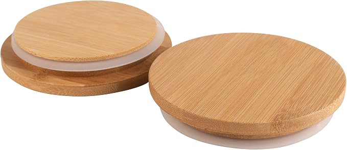 WECK Canning Jars 743-25.3 fl. oz Mold Jars - Eco-Friendly Canning Jar - Storage for Food, Yogurt with Air Tight Seal and Lid - 3/4 Liter Tall Jars Set - Set of (2 Jars with Wooden Lids)