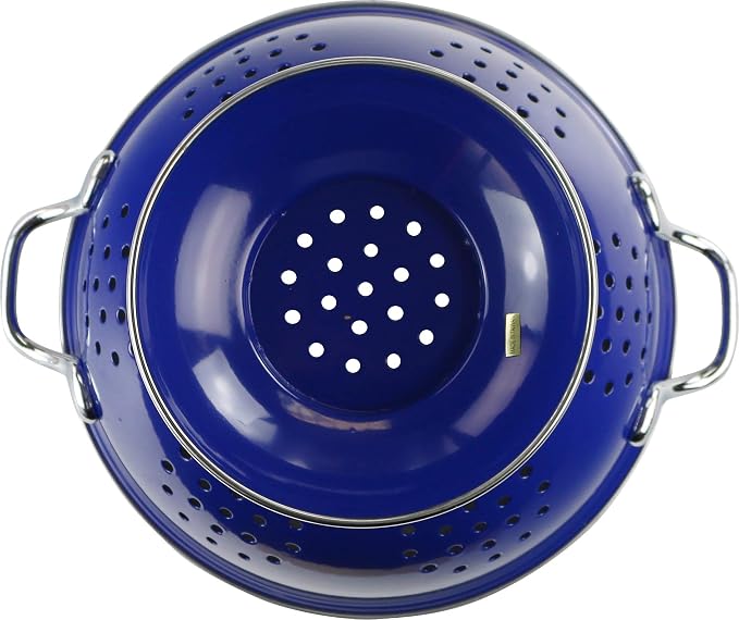 Calypso Basics by Reston Lloyd Powder Coated Enameled Colander, 3 Quart, Indigo
