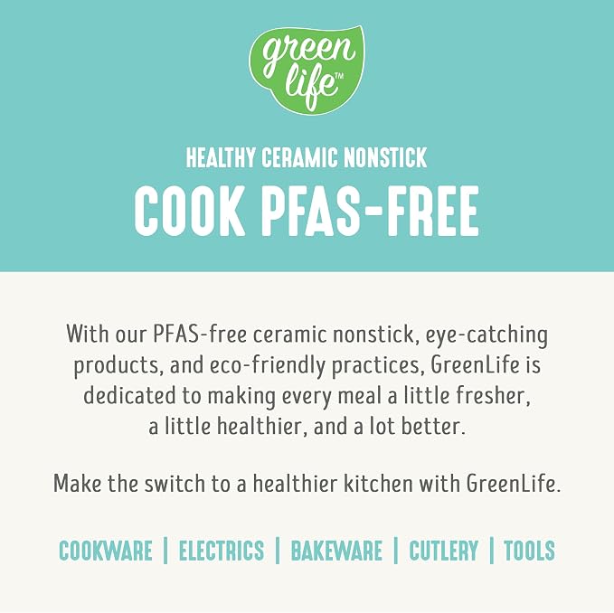 GreenLife Rice Cooker, 3-Cups Uncooked/6-Cups Cooked, Turquoise | PFAS-Free Ceramic Nonstick Removable Pot, One-Switch Design, Grains Multicooker, Keep Warm, Dishwasher Safe Parts, Easy Clean