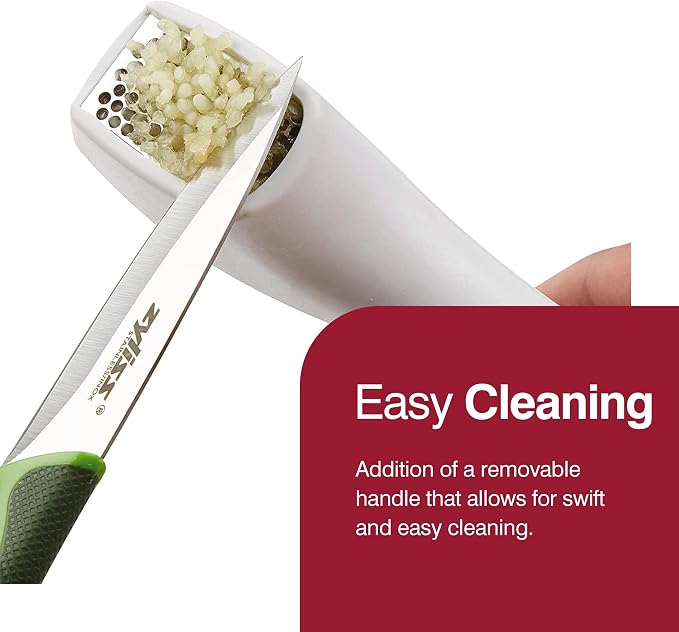 Zyliss Easy Clean Garlic Press - Lightweight, Easy-to-Use Garlic Mincer & Crusher for Food Prep & Kitchen Accessories