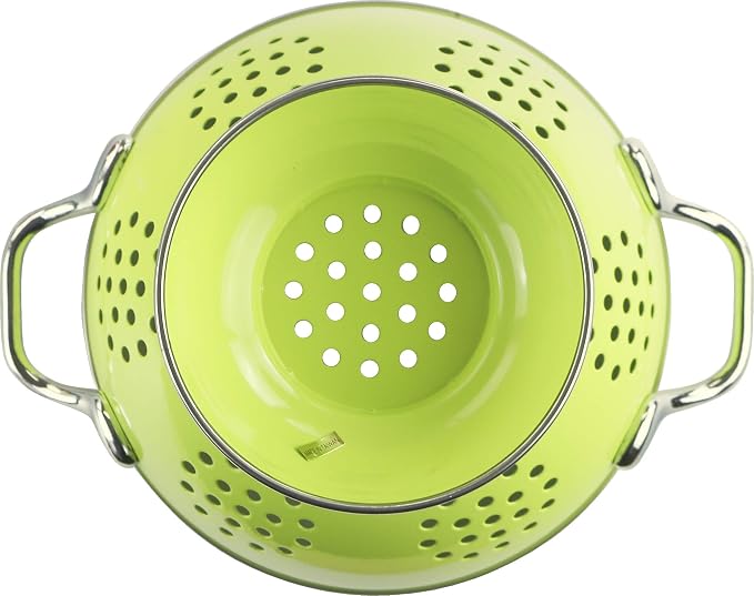 Calypso Basics by Reston Lloyd Powder Coated Enameled Colander, 1.5 Quart, Lime