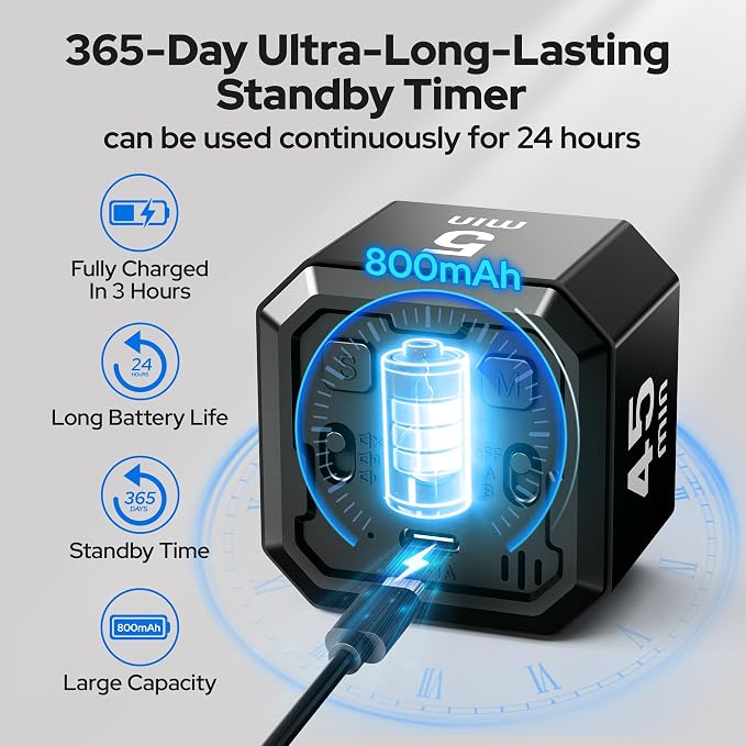 Kitchen Timer Visual Timer for Kids Color Display Gravity Sensor Cube | Digital Pomodoro Timer with Loud Alarm, Magnetic Back, Easy Use for Cooking, Classroom, Study & Productivity