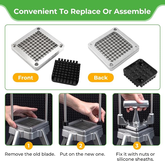 3/8" Replacement Blade for Commercial Vegetable Chopper Dicer | 420 Stainless steel, sharp uniform 3/8" dicing, wide chopper compatibility, for fries, onions, tomatoes, cucumbers