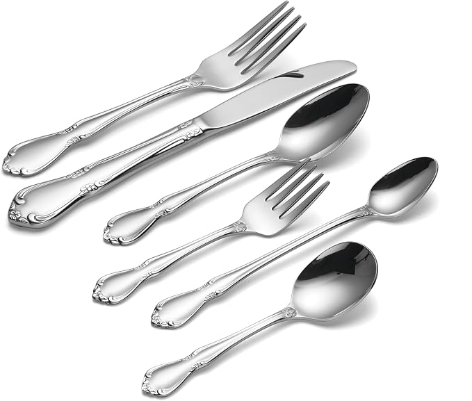 Oneida Silverware, 1-Piece Chateau Fine Flatware Baby Feeder Spoon | 18/10 stainless steel | dishwasher safe | 1 spoon | baby silverware & feeding essentials, utensils for weaning to solid food
