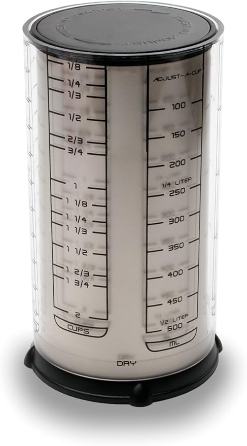 KitchenArt Professional Series 2 Cup Adjust-A-Cup, Champagne Satin, Adjustable, 1/8 to 2-Cup