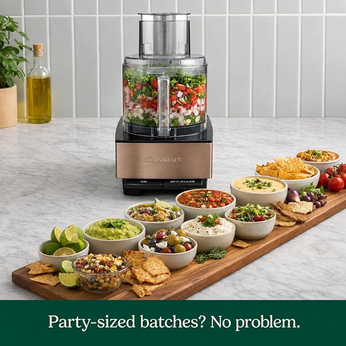 Cuisinart DFP-14UMBY 14-Cup Food Processor (Umber) | Mincing, dicing, shredding, pureeing and dough kneading