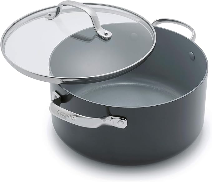GreenPan Valencia Pro 5QT Ceramic Nonstick Stock Pot, Hard Anodized
