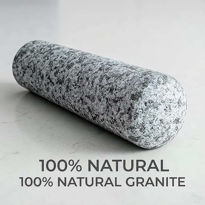 Granite Stone Pestle Only Replacement, Large 6.5 Inch Spice Grinder | for Mortar and Pestle Set, Heavy Unpolished Stone Pestle, Herb Crusher, Guacamole Masher (Mortar Bowl Not Included)