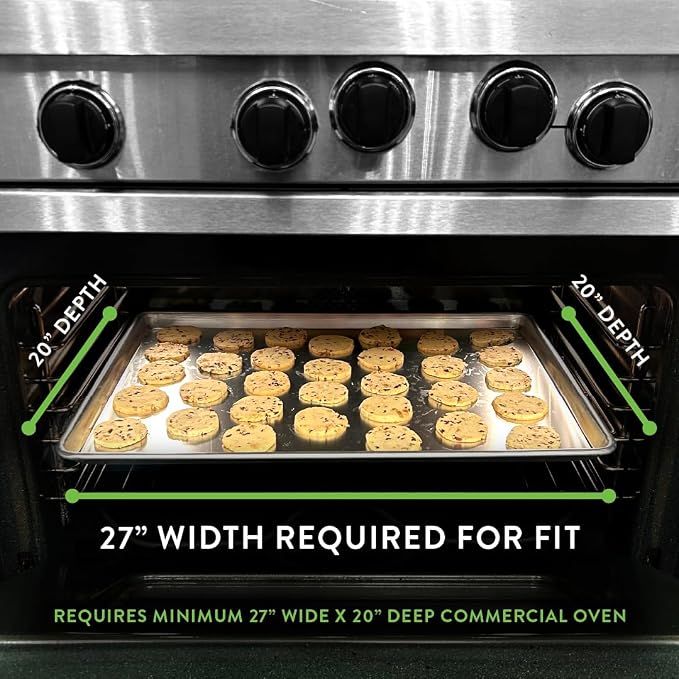 Nordic Ware Aluminum Full Size Sheet Pan 26 x 18 inches for commercial oven use, Full Sheet, 2-Pack (For Commercial Oven Use., Not for standard home ovens)