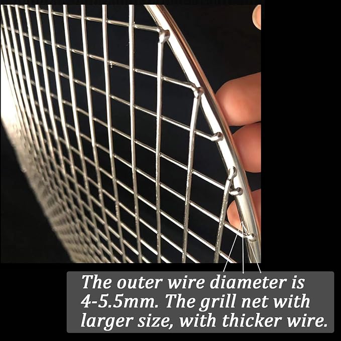 Cooking Rack with Legs Round 304 Stainless Steel Dia 5.9" Heavyweight Straight Wire Steaming Cooling Barbecue Rack/Carbon Baking Net/Grill/Pan Grate (150mm/5.9")