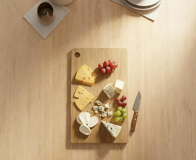 Small Bamboo Cutting Board for Garlic, Ginger, Herbs & Fruit, Solid One-Piece Bamboo Construction, Compact Mini Prep Board, Naturally Odor Resistant, 11.8 x 7.3 Inch