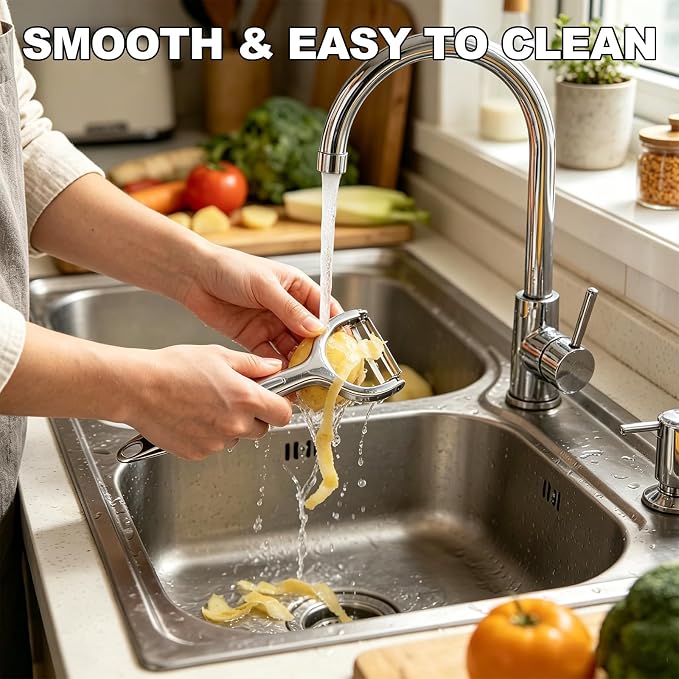 Premium Stainless Steel Vegetable Peeler, Ultra Sharp Y-Shaped Fruit and Potato Peeler with Ergonomic Non-Slip Handle, Heavy Duty Kitchen Tool for Carrot, Apple, Cucumber, Dishwasher Safe