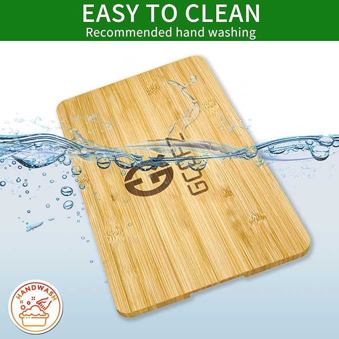 Bamboo Cutting Board Compatible with Panasonic NB-G110P FlashXpress Toaster Oven, Heat Resistant Non-Skid Feet, Creates Storage Space, Protects Cabinets & Countertop