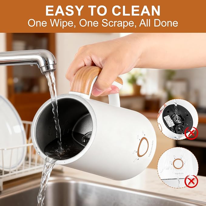 Milk Frother, Electric Milk Frother and Steamer 400W | Automatic Warm and Cold Foam Maker and Milk Warmer 4 in 1 with 2 Whisk for Latte, Cappuccino, Macchiato, Hot Chocolate Coffee