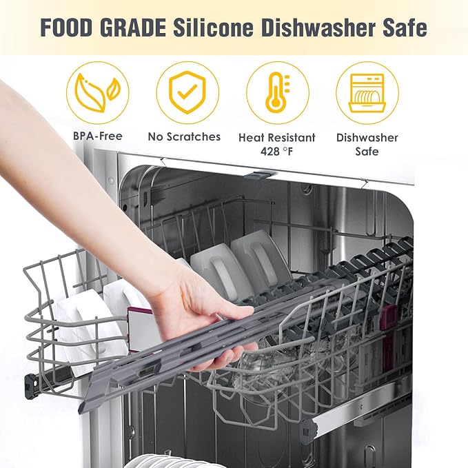Tomorotec Roll Up Dish Drying Rack with Silicone Coating, Deep Gray | 304 Stainless Steel with BPA-Free Silicone, Triangle Design Maximizes Sink Corner Space, Fits Compact Kitchens And RVs