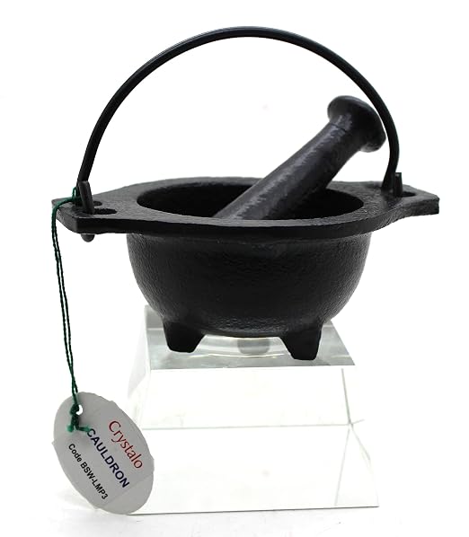 Cast Iron Cauldron Mortar and Pestle Set