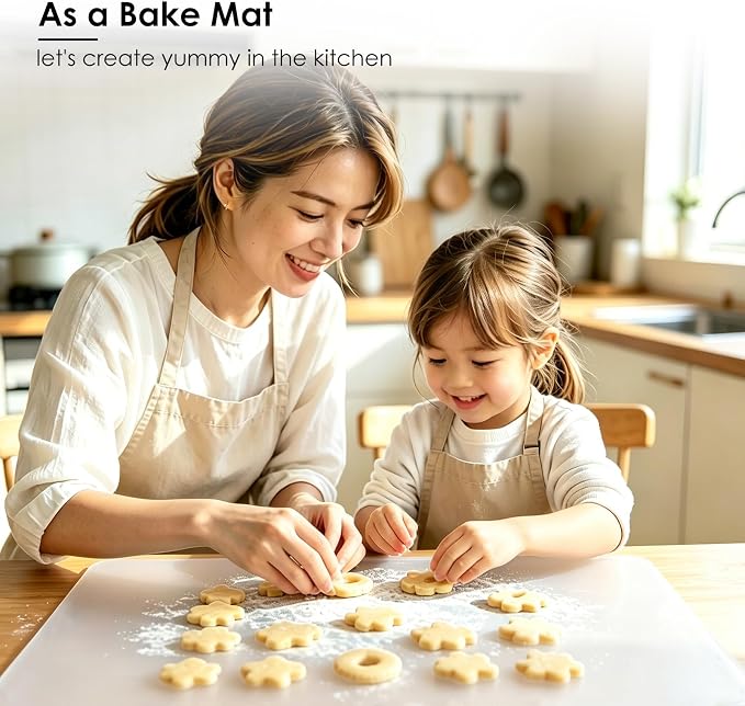 Large Silicone Heat Resistant Mat for Air Fryer 19.6"x27.5", Silicone Mats for Kitchen Counter, Nonslip Silicone Placemat for Countertop Protector, Nonstick Waterproof Craft Mat, KitchenRakuTable Mat