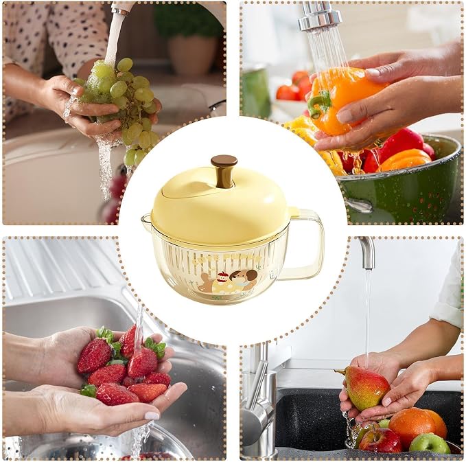 Fruit Spinner Compact Draining Kitchen Tool | Vegetables Wash Bowl for Cleaning Vegetables Berry Cheese Kitchen Meal Prep Home Food