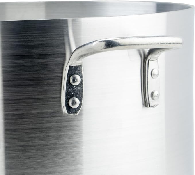Winco 34 qt Elemental, Aluminum Sauce Pot | Handles large batches, Great for Sauces, Soups, Stocks and Batch Cooking