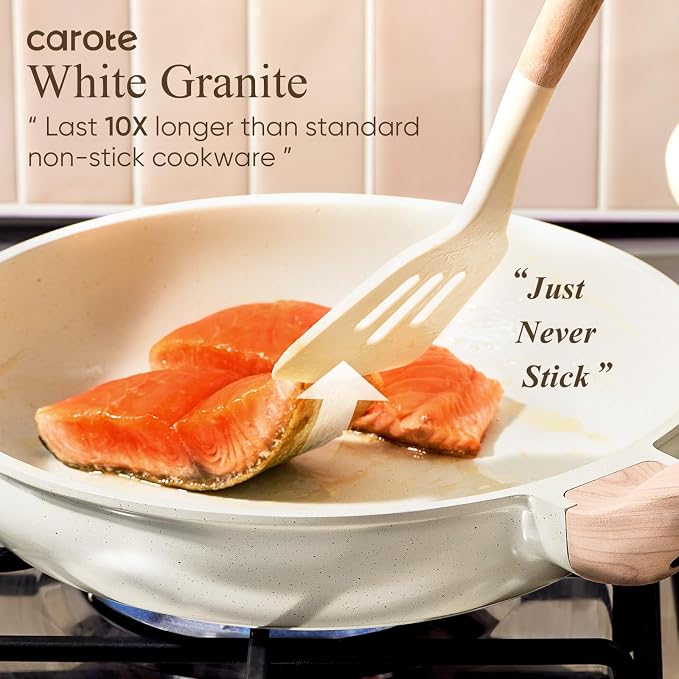 CAROTE Pots and Pans Set, Nonstick Cookware Sets, 14pcs | Induction Cooking, Ultra Durable, Easy to Clean, Even Heating, All-Stovetop Compatible, PFOA-Free Kitchen Set