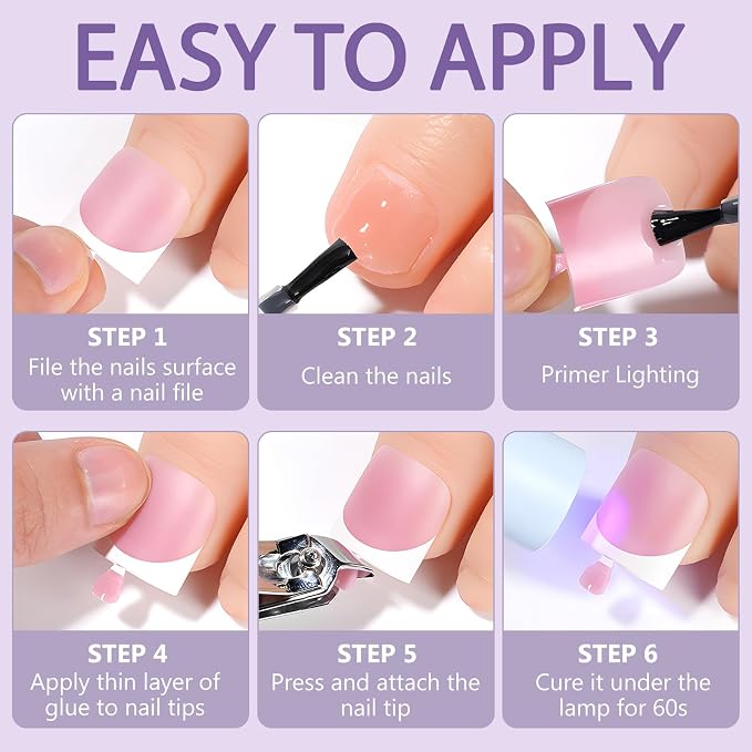 AddFavor 160pcs French Tip Toe Nail Press ons - Pink Press on Toenails for Women, Full Cover Toe Press on Nails with Adhesive Tabs, Fake Toenails Tips