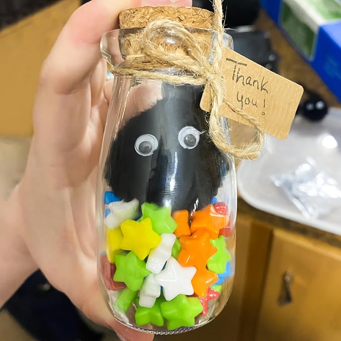 12pcs 3.4oz Small Glass Jars with Lids Potion Bottles for Wedding Favors | Versatile Small Glass Jars with Corks Twine Tags & Stickers, Mini Jars Set for DIY Crafts Birthday Wedding Gifts Party Favors