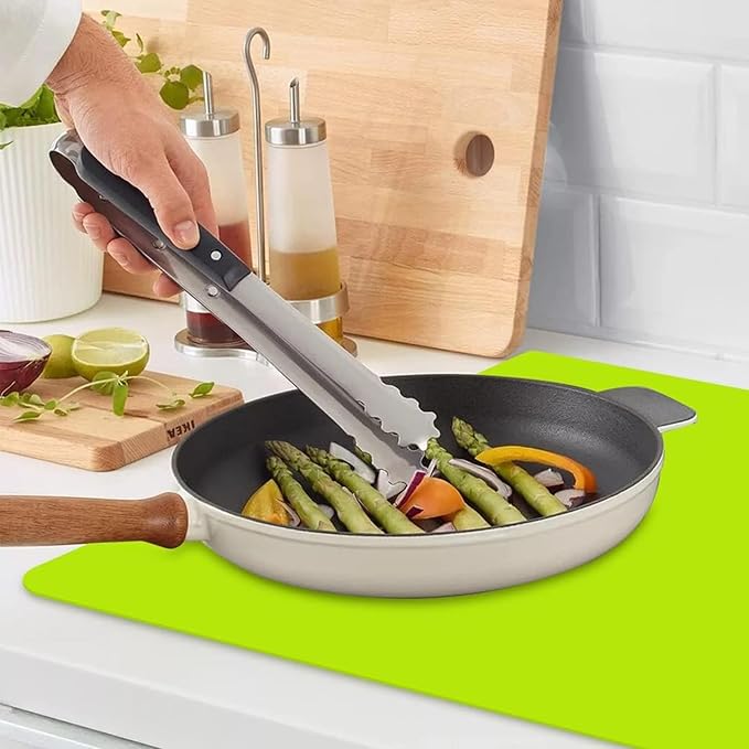 Extra Large Silicone Table Mat, Silicone Mat for Crafts Kids Dinner Placemat Desk Countertop Waterproof Protector Heat Insulation Kitchen Pastry Rolling Dough Pad Tool, Green (23.6x15.7 inches)
