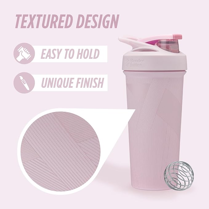 BlenderBottle Sport Sleek Stainless Steel Shaker Bottle 25 oz Stripes